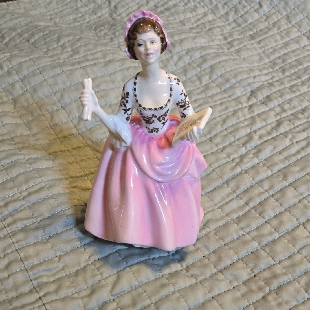 Elegant Pink Porcelain Figurine